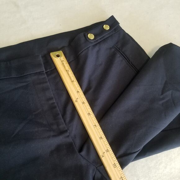Anne Klein Women's Gold Button Detail Career Pants - Blue - Picture 6 of 8